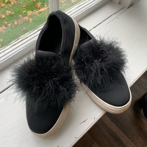 Aldo Maribou Black Satin Slides